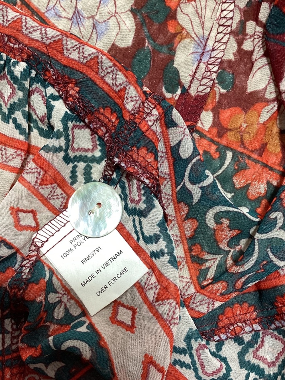 NWT Figueroa &Flower Large Burgandy floral Midi Dress - Picture 16 of 16